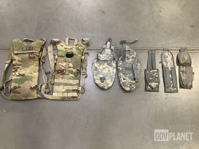 (67) Hydration System Carriers, (90) Entrenching Tool Carriers & Assorted Items