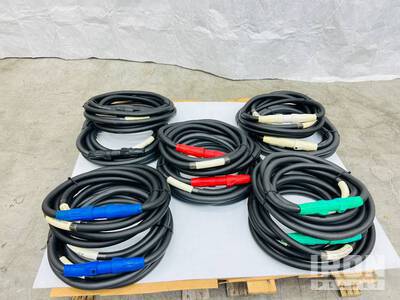 Quantity of (10) 400 Amp Power Distribution Cam-Type Cord Feeder Cables (Unused)