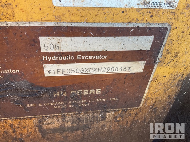 EXCAVADORA 2019 JOHN DEERE 50G