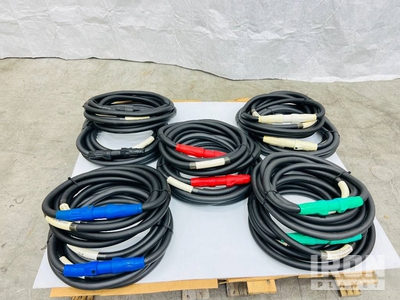 Quantity of (10) 400 Amp Power Distribution Cam-Type Cord Feeder Cables (Unused)