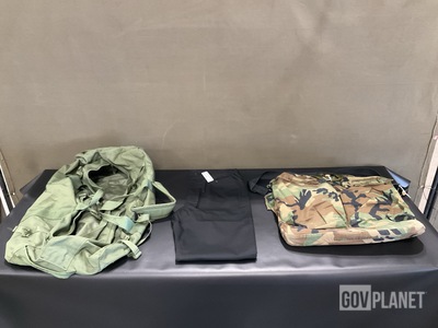 (61) Pairs of Trousers, (32) Duffel Bags, (22) Barracks Bags & Assorted Items