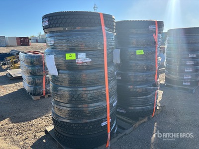 Quantity of (16) 11R24.5 16 Ply Closed Shoulder Tires (Unused)