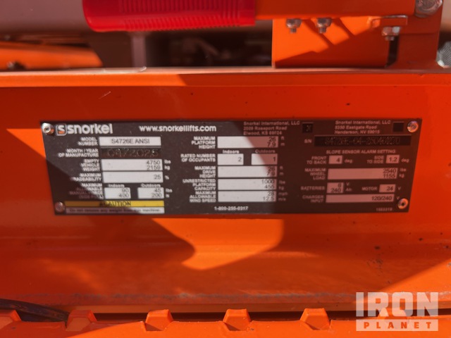 ELEVADOR TIJERA 2025 SNORKEL S4726E