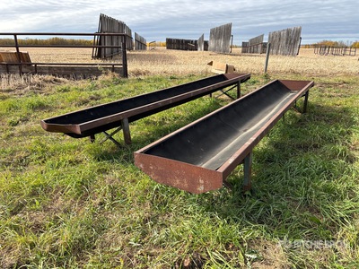 Quantity of (2) 16 ft x 2 1/2 ft Livestock Feeder