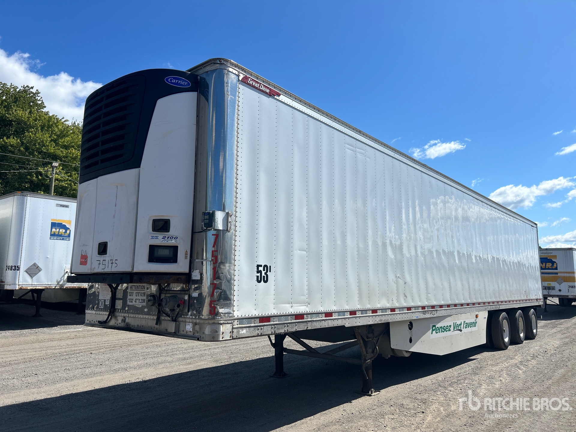 2015 Great Dane 53 ft x 102 in Tri/A Refrigerated Trailer