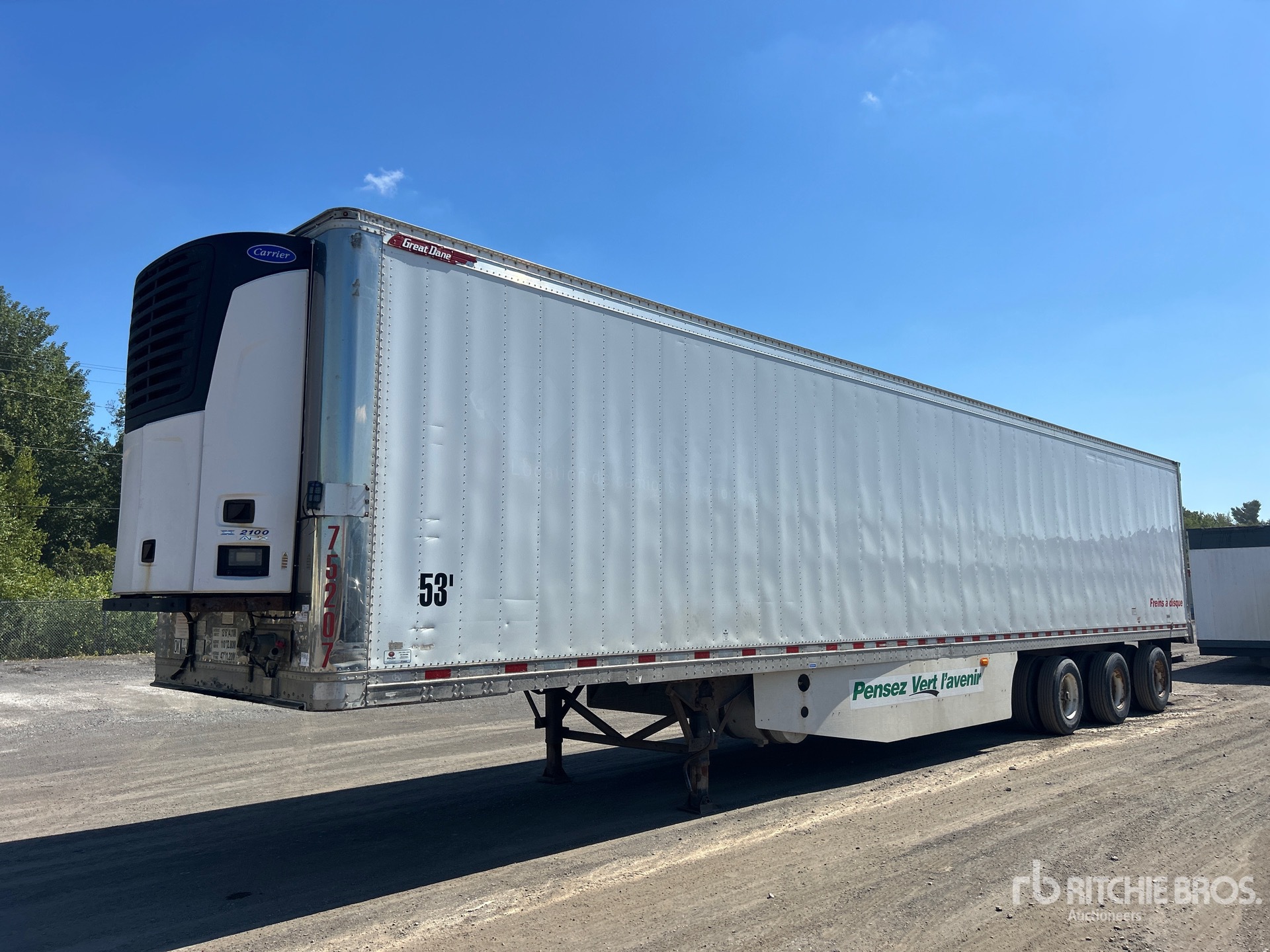 2015 Great Dane 53 ft x 102 in Tri/A Refrigerated Trailer