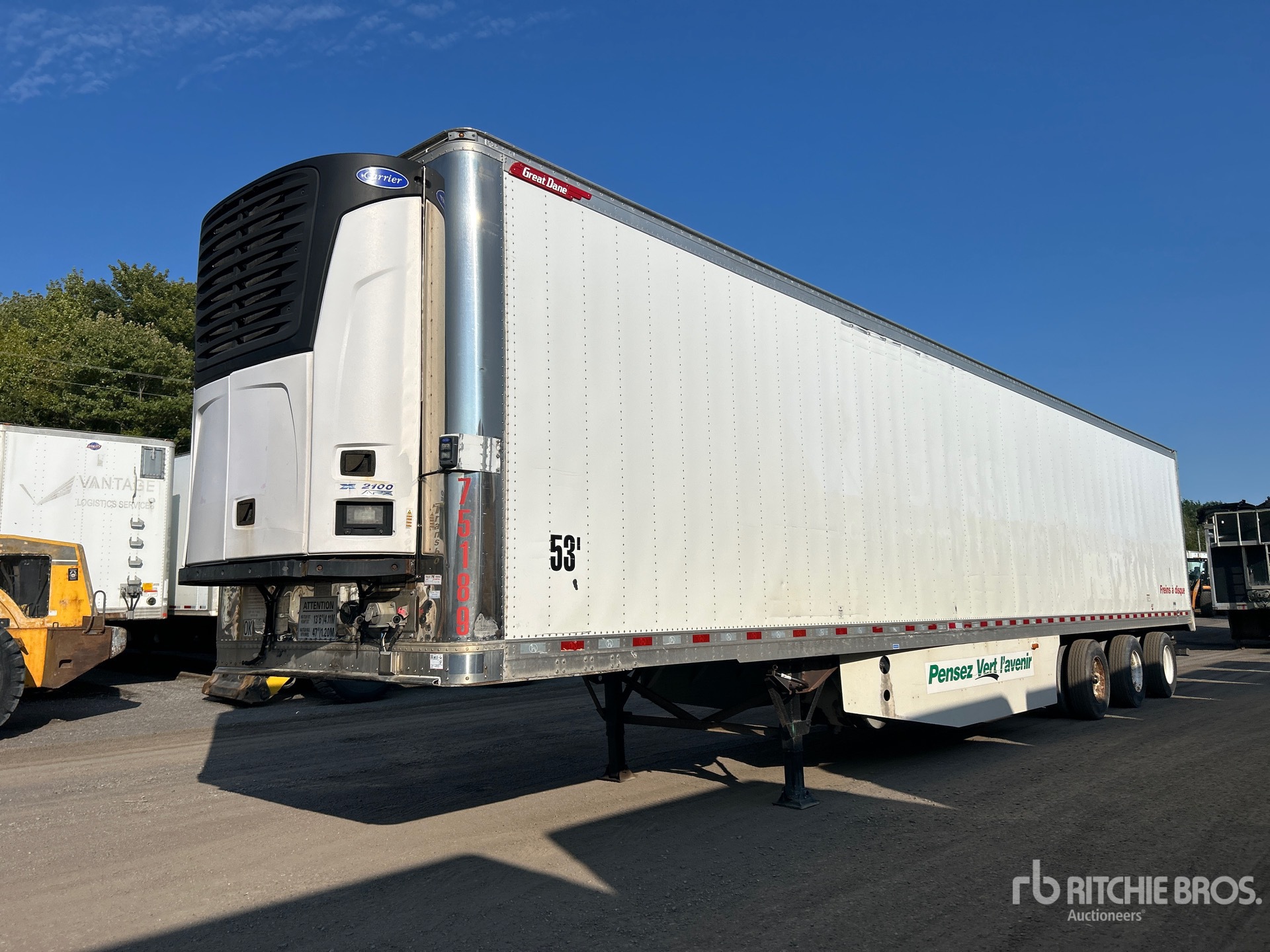 2015 Great Dane 53 ft x 102 in Tri/A Refrigerated Trailer