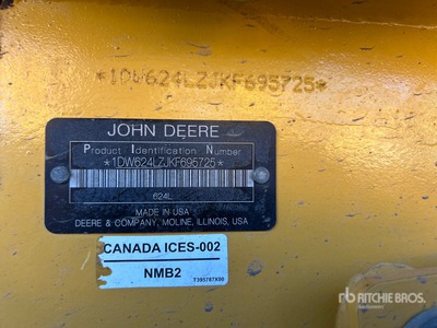 2019 John Deere 624L Wiellader