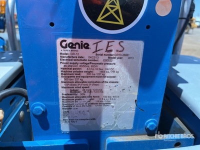 2013 Genie GR-12 Vertical Mast Lift