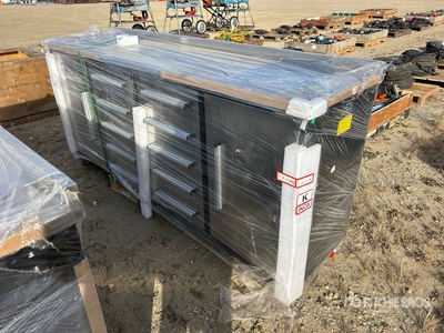 7FT-10D-2-01C 7 ft 10-Drawer Heavy Duty Workbench (Unused)