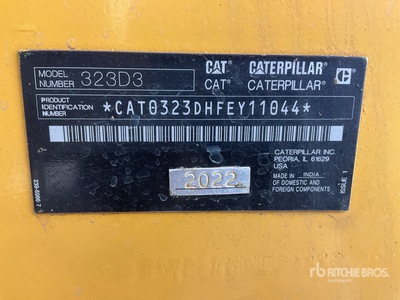 2022 Cat 323D3 Excavadora Hidraulica / Excavadora de Cadenas