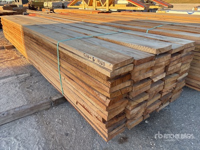 Quantity of (75) 1.5 in x 8 ft x 16 ft Trailer Decking Timmerhout
