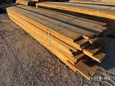 Quantity of (75) 1.5 in x 8 ft x 16 ft Trailer Decking Timmerhout