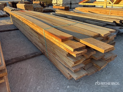 Quantity of (75) 1.5 in x 8 ft x 16 ft Trailer Decking Timmerhout