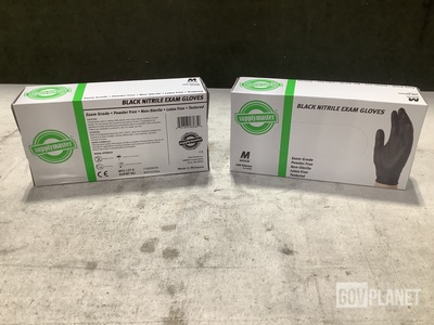 (309) Boxes of SupplyMaster SMBKNE4M Black Nitrile Exam Gloves