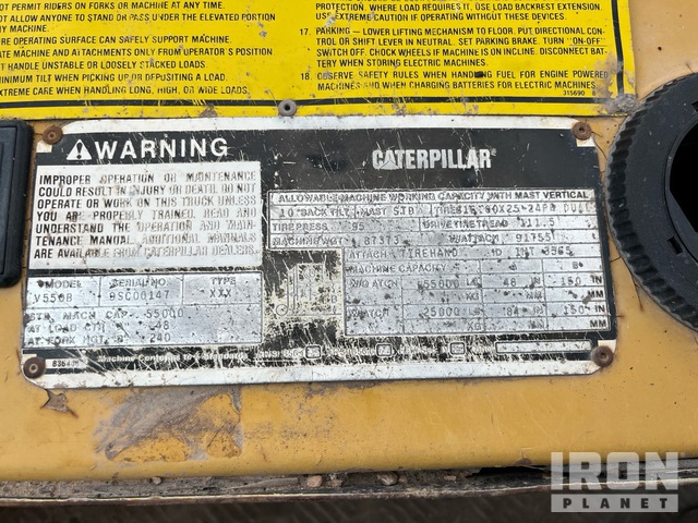 MONTACARGAS CATERPILLAR V550B