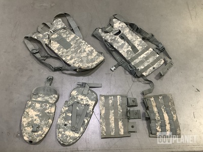 (12) Entrenching Tool Carriers, (78) Hydration Carriers & Assorted Items