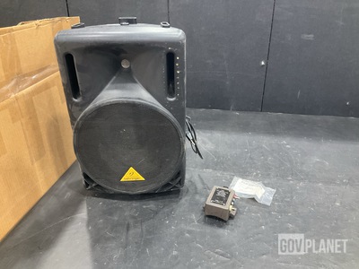 (4) Speakers, (1) Regulator, (110) Machine Plugs & Assorted Items