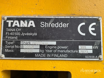 2023 Tana Eco Shark 440 DT タイヤシュレッダー
