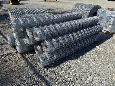 Quantity of (9) 200 ft x 8 ft Galvanized Rolls of Deer Staccionata (Unused)