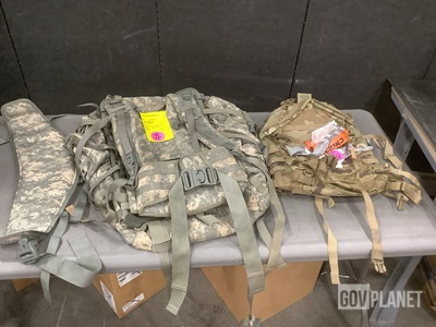 (98) Waist Belts, (16) Large Field Packs & Assorted Items