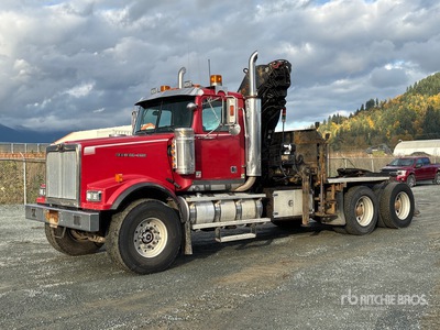 Hiab 322-EP5 33 ton Articulated Boom on 2007 Western Star 4900FA 6x4 ブームトレーラー