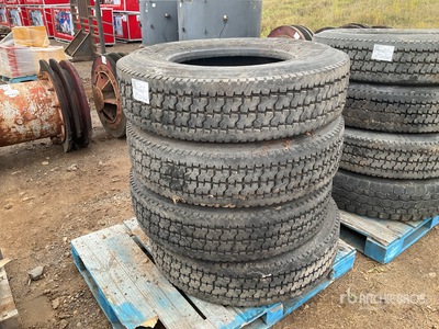 Quantity of (4) 295/75R22.5 Tires