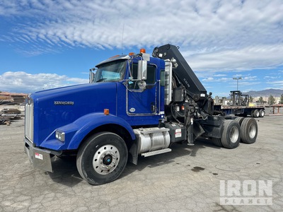 2013 Hiab 322EP-3PRO 22040 lb Knuckle Boom on 2013 KW T800 6x4 Flatbed Truck with Crane