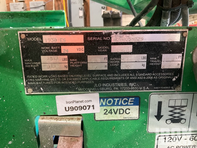 ELEVADOR TIJERA 2016 JLG 1930ES