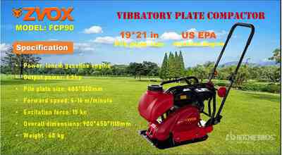2025 ZVOX FCP90 Vibratory Plate Compactor (Unused)