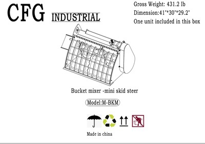 2025 CFG M-BKM Mini Skid Steer Bucket (Unused)