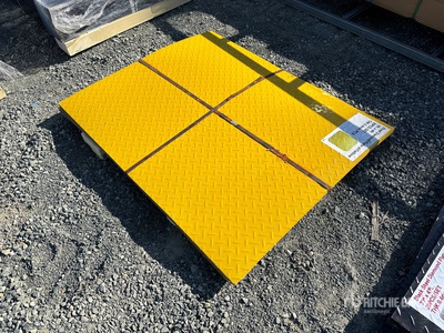 Quantity of (20) 4 ft x 3 ft Yellow Steel Diamond Corrugated Siding Panels