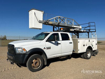 2004 Telelift TTS 20-5-GY 31 ft on 2015 Ram 4500HD 4x4 Crew Cab Bucket Truck