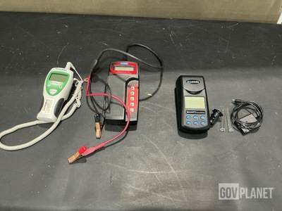 (1) Medical Thermometer, (2) Battery Analyzers, (1) Colorimeter & Assorted Items