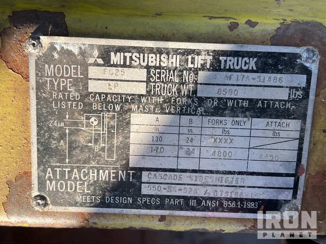 MONTACARGAS MITSUBISHI FG25