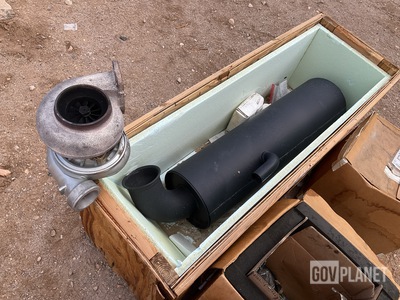 (2) Garrett 466176-50015 Turbochargers & (1) Nelson 3338739 Exhaust Muffler