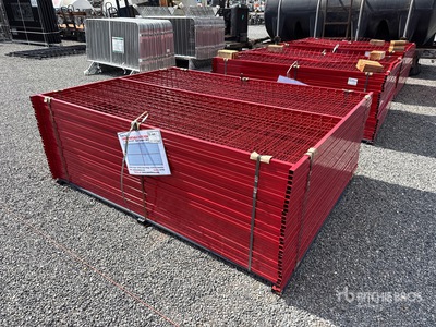 Quantity of (30) Canex 8 ft x 6 ft Powder Coated Site Fence (Unused)