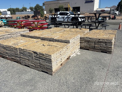Quantity of (10) Pallets of Austin Texas Sunflower Blend Limestone - Sawn 4 - 8 In. Thin Veneer حجر (Unused)