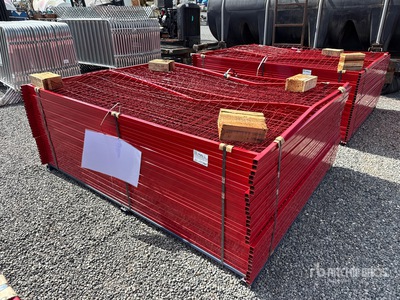 Quantity of (30) Canex 8 ft x 6 ft Powder Coated Site Fence (Unused)