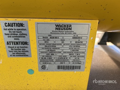 2014 Wacker Neuson HI200 204873 BTU Calefactor de espacio