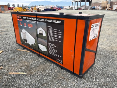 TMG ST3070E 30 ft x 70 ft Straight Wall Peak Ceiling Storage Building (Unused)