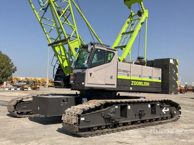 2025 Zoomlion ZCC1000V-1 100 ton رافعة مجنزرة ذات ذراع مشبكي (Unused)