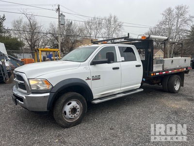 2013 Ram 5500 4x4 Crew Cab Flatbed Truck