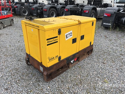 2011 Atlas Copco QAS20KDS 19 kVA Skid-Mounted Generator Set