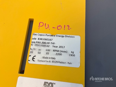 2017 Atlas Copco PAS200 Pompa per acqua