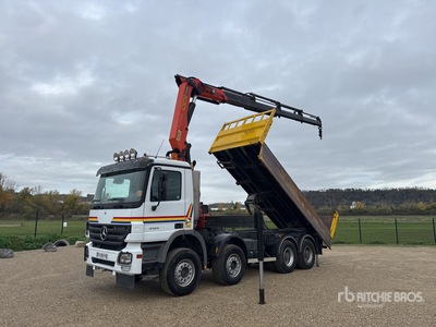 2006 Palfinger PK27002 8500 kg Articulated Boom on 2006 Mercedes-Benz Actros 4154 8x4 V8 Camion Benne Avec Grue Camion-benne avec grue