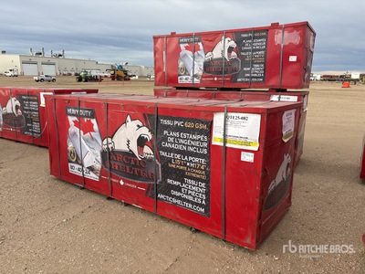 2025 Arctic Shelter 80 Ft x 40 Ft x 24 Ft Peak Double Truss Magazzino (Unused)