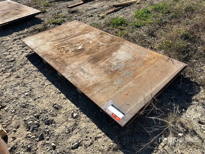 Quantity of (2) 4 ft x 8 ft x 3/4 In Steel Plates (Unused)