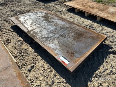 Quantity of (2) 4 ft x 8 ft x 3/4 In Steel Plates (Unused)