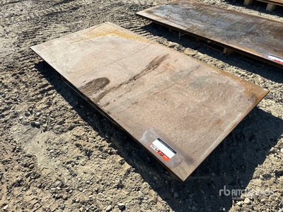 Quantity of (2) 4 ft x 8 ft x 3/4 In Steel Plates (Unused)